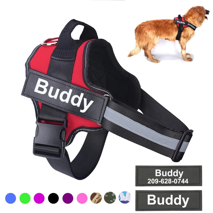 Custom Fit Dog Harness with Reflective Safety Straps